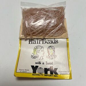 Vintage 1980s Hair Beads with Twist York Novelty Hair Accessories Made In Japan
